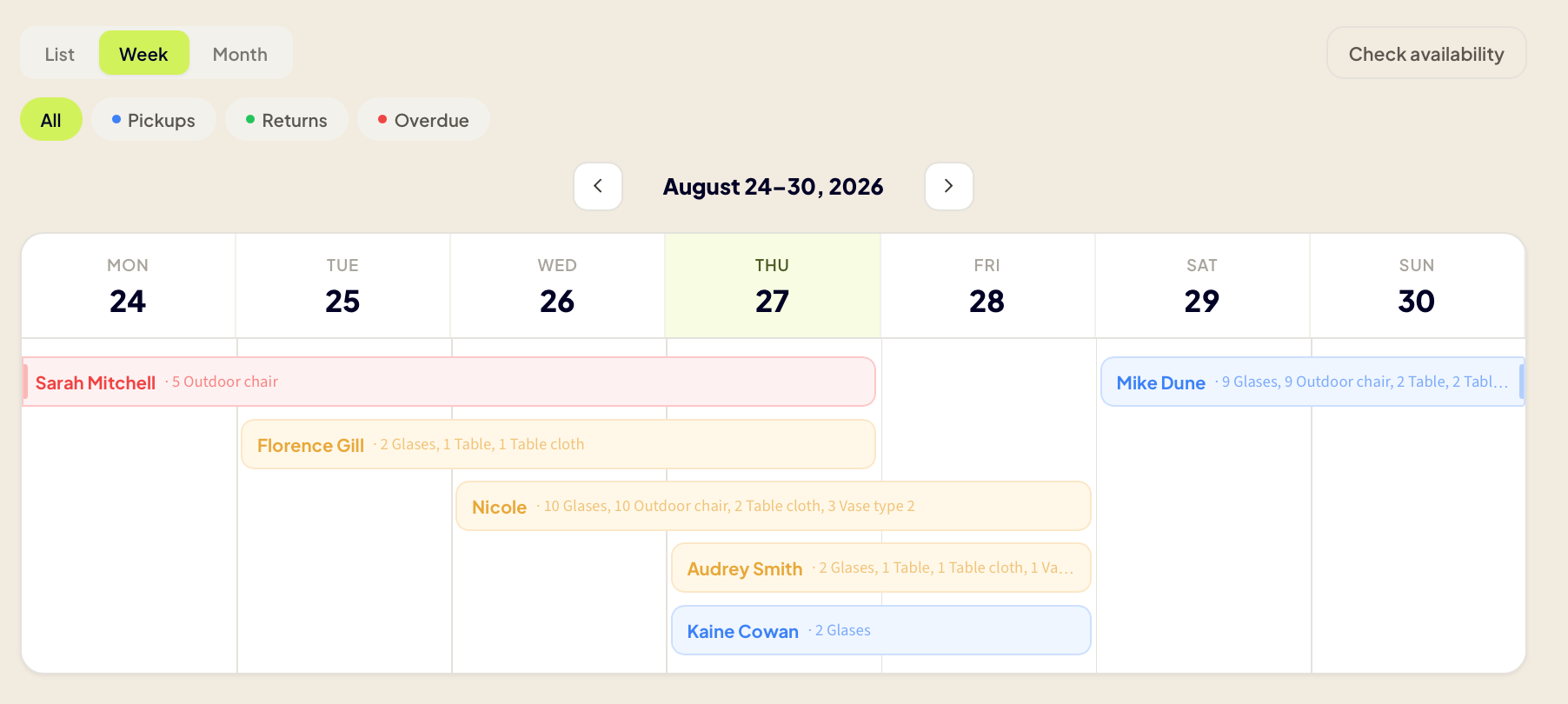 calendar week view kiryo